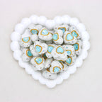 Classic Bubble Beads Heart Western-Style Polymer Clay Diamond Ball Bead