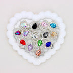 Kimhatter Heavy Duty Double-Sided Crown Alloy Bead with Rhinestones 2pcs/bag