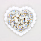 Classic Bubble Beads Heart Western-Style Polymer Clay Diamond Ball Bead