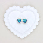 Kimhatter Heart Silver Double-Sided Crystal Alloy Bead with Diamond Ball 2pcs/bag