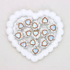 Kimhatter Pearl Heart Diamond Ball Beads with Straight Hole