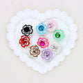 Kimhatter Heavy Duty Double-Sided Alloy Rose Flower Diamond Ball Bead