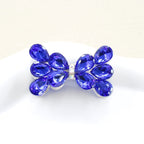 Kimhatter 3D Mocha Bow Double-Sided Crystal Glass Alloy Bead 2pcs/bag