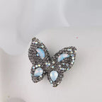 Kimhatter Rainbow Butterfly Polymer Clay Bead with Diamond Ball