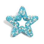 Kimhatter Star Shape Polymer Clay Beads, Peridot Rhinestone Focal Beads for Jewelry & Keychain DIY, 32.5x33.5mm, 1.8mm Hole