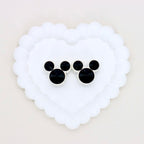 Kimhatter Heavy-Duty Double-Sided Mickey Mouse Mocha Diamond Ball Bead with Straight Hole