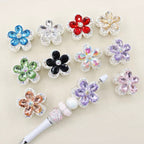 Kimhatter Heavy Duty Crystalline Five-Petal Flower Alloy Bead with Straight Hole
