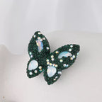 Kimhatter Rainbow Butterfly Polymer Clay Bead with Diamond Ball