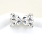 Kimhatter 3D Mocha Bow Double-Sided Crystal Glass Alloy Bead 2pcs/bag