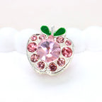 Kimhatter Vintage Crystal Apple Diamond Ball Bead with Straight Hole