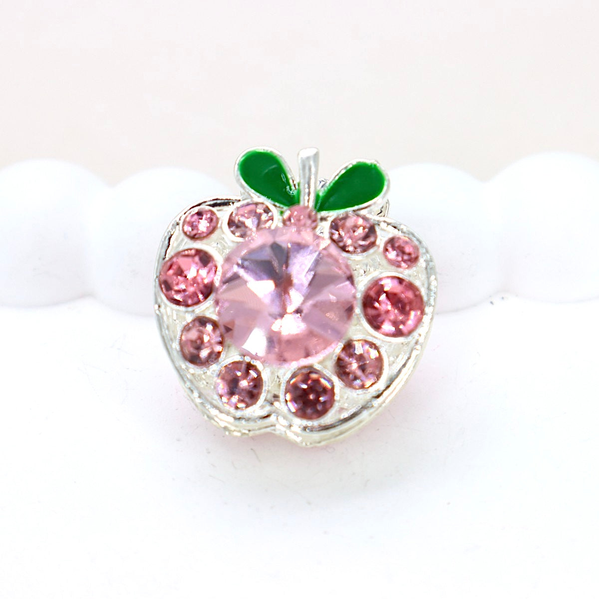 Kimhatter Vintage Crystal Apple Diamond Ball Bead with Straight Hole