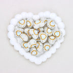 Classic Bubble Beads Heart Western-Style Polymer Clay Diamond Ball Bead