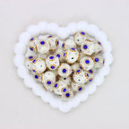 Nepal-Inspired Pearl Polymer Clay Diamond Ball Bead with Straight Hole