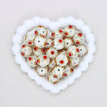Nepal-Inspired Pearl Polymer Clay Diamond Ball Bead with Straight Hole