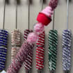 10Pcs Assorted Color Swirl Stripe Rhinestone Beadable Pen,Sparkle Crystal Polymer Clay Pens