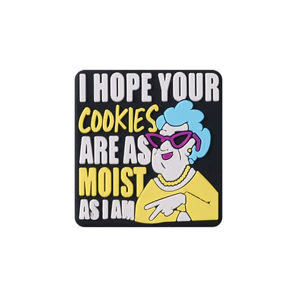 Quirky epoxy letter silicone focal bead