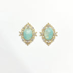Cloud Fantasy Series Rhombus Alloy Charm with Lace Edge