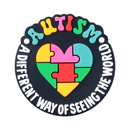 DIY Autism awareness silicone focal beads