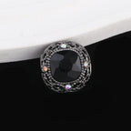 Kimhatter Silver Small Square Rhinestone Alloy Diamond Ball Bead