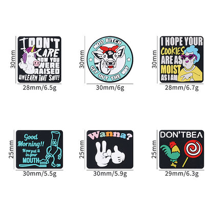 Quirky epoxy letter silicone focal bead