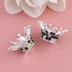 Kimhatter Heavy-Duty Colorful Crown Spacer Bead with Full Rhinestones 5pcs/bag