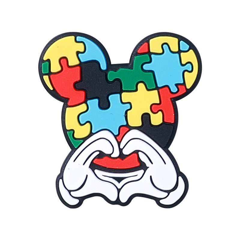 DIY Autism awareness silicone focal beads