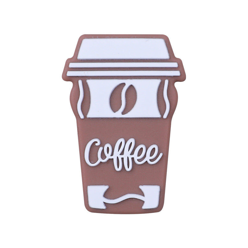 Coffee gum silicone focal beads