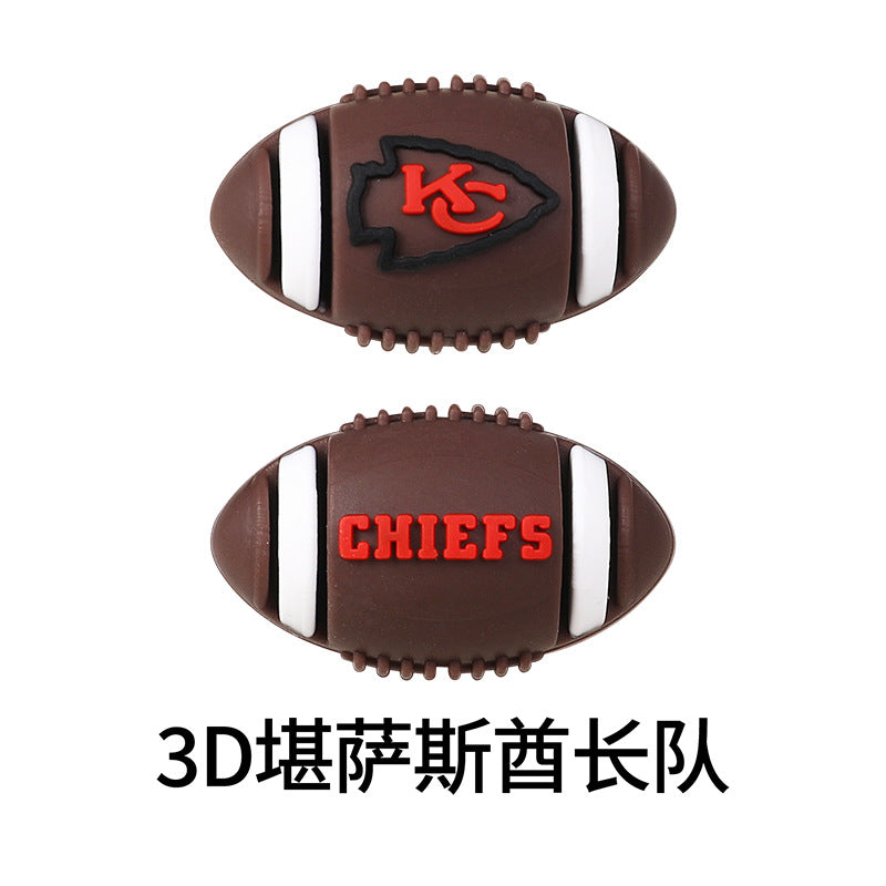 NFL Football 3D Silicone DIY Beads