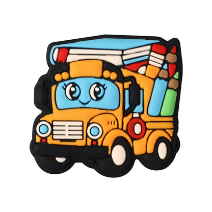 Cute apple silicone focal bead