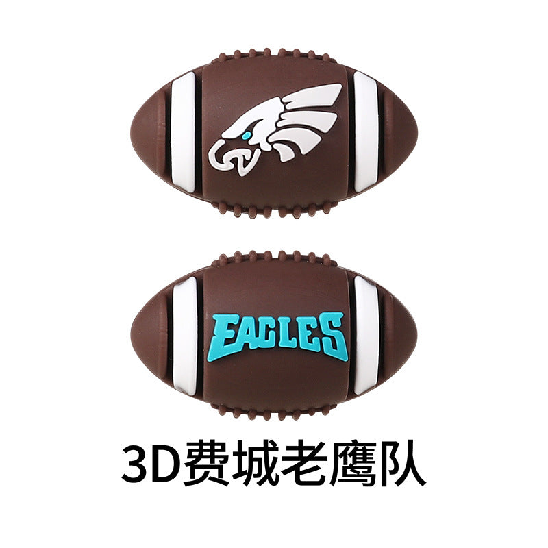 NFL Football 3D Silicone DIY Beads