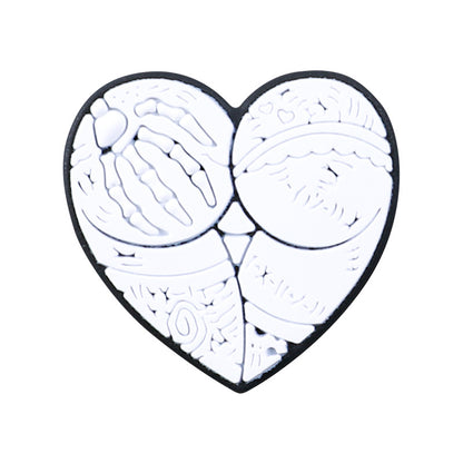 Gothic themed silicone focal beads