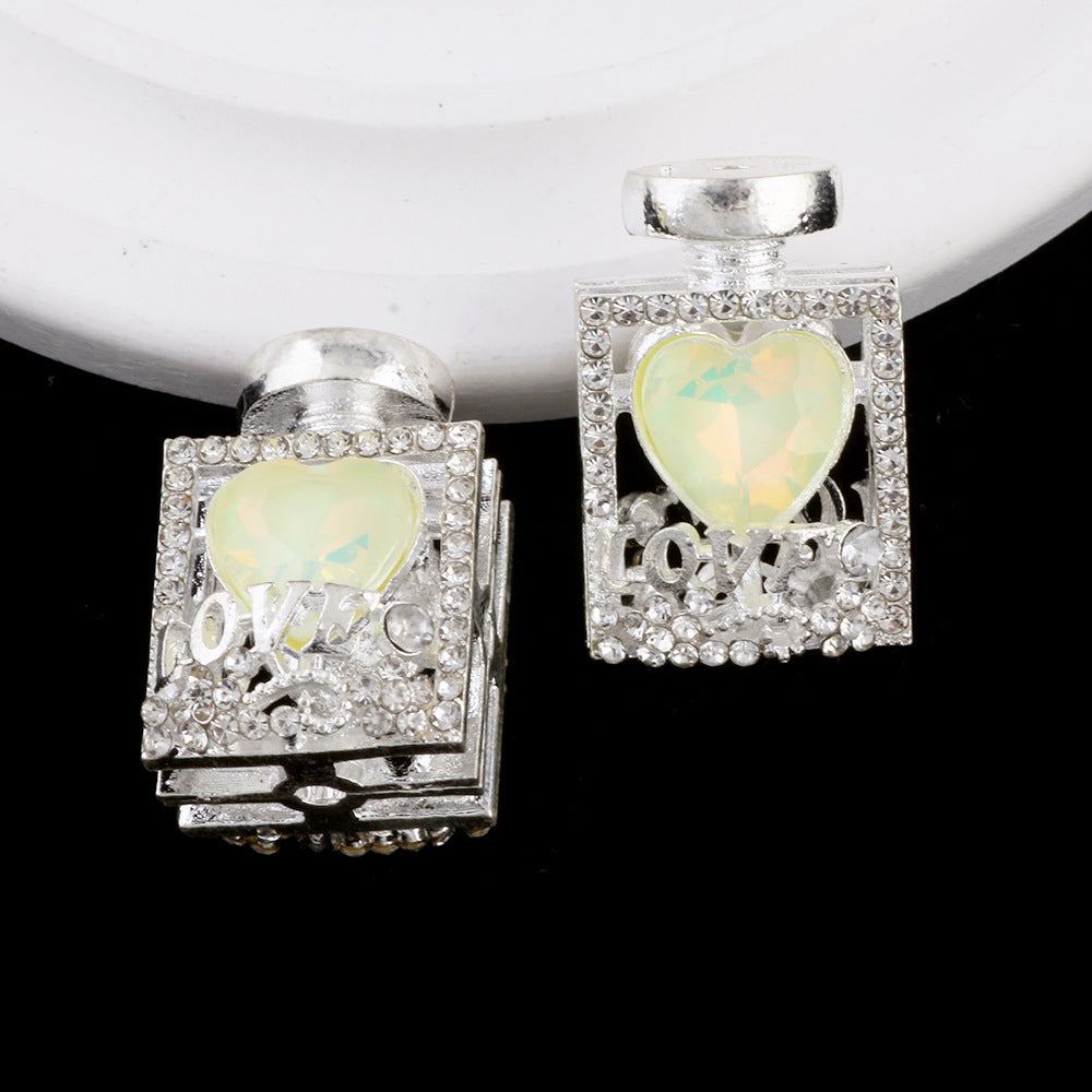 Kimhatter Mini Perfume Bottle Alloy Charm Bead with Straight Hole