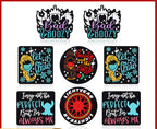 DIY collection of colorful word stickers silicone focal bead