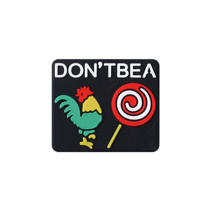 Quirky epoxy letter silicone focal bead