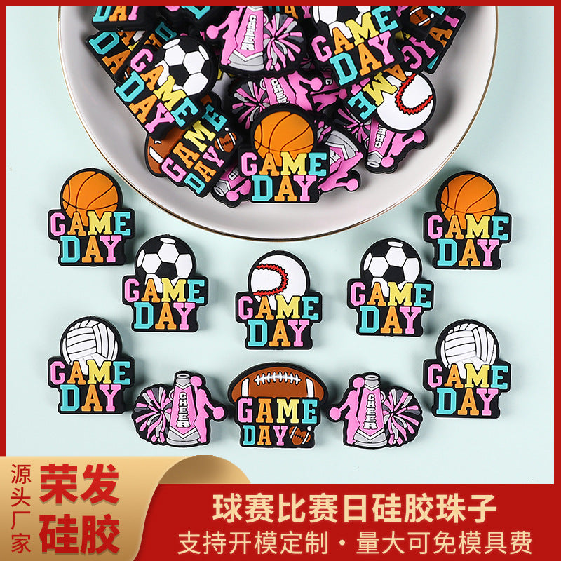 Game Day silicone focal bead
