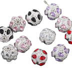 Kimhatter Alloy 6-Eye Diamond Ball Bead with Straight Hole