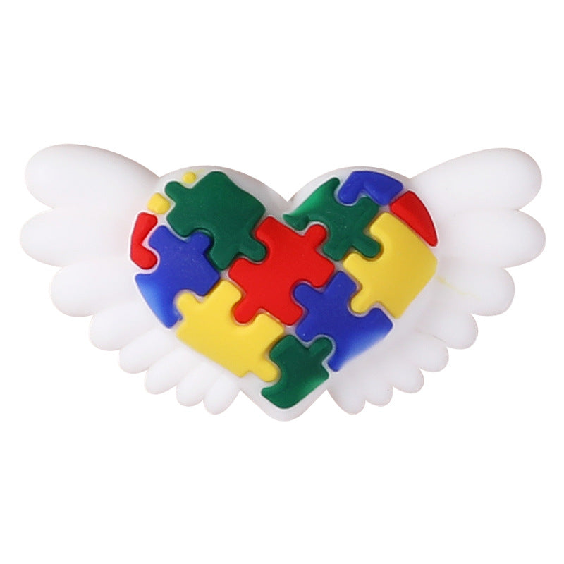 3D food-grade silicone beads -string pen accessories, cartoon animal puppy