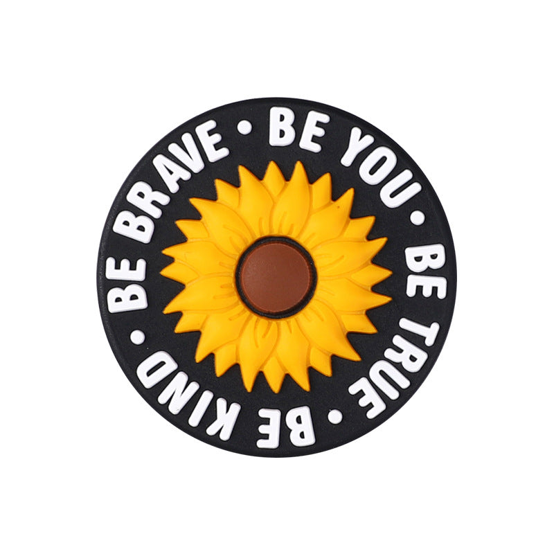 Cartoon Sunflower bee, cow silicone focal bead