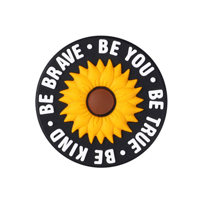 Cartoon Sunflower bee, cow silicone focal bead