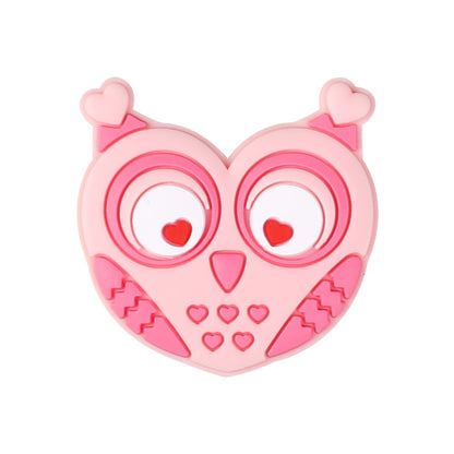 Cute cartoon animal head silicone focal bead