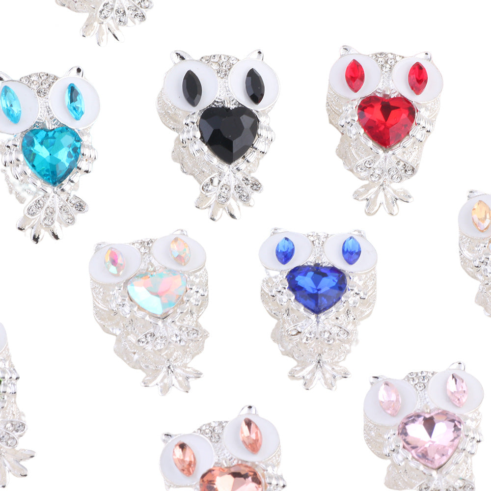 Heavy-Duty Double-Sided Owl Alloy Charm
