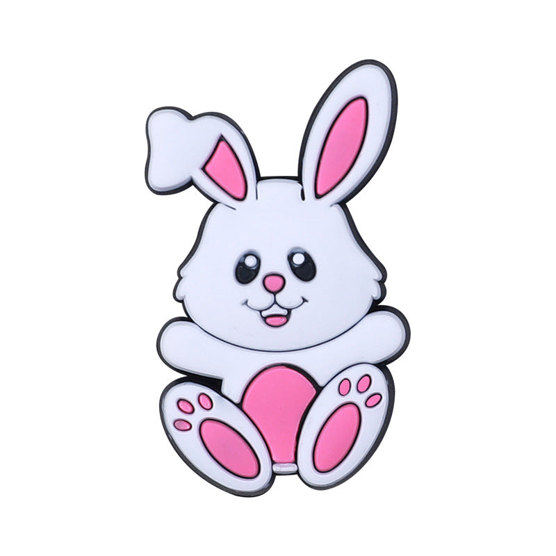 Easter 3D silicone beads, cartoon rabbit, three-dimensional gnome silicone bead accessories