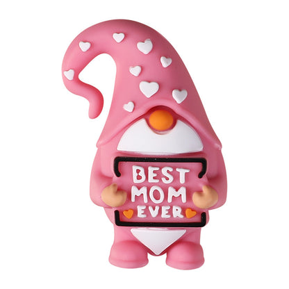 Silicone bead cartoon English letter epoxy loose beads DIY jewelry, heart silicone beads for Mother's Day