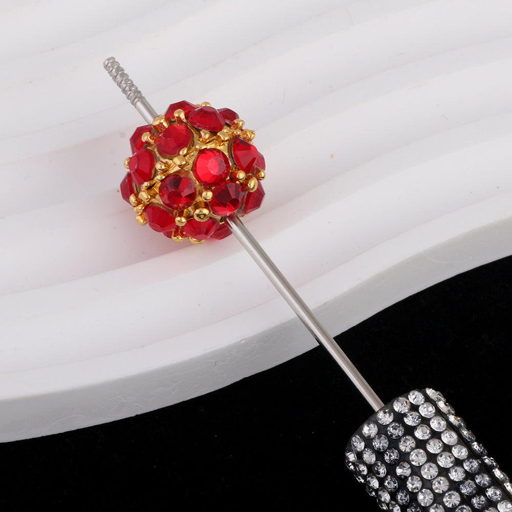 Colored Crystal Glass Alloy Beads with Straight Hole