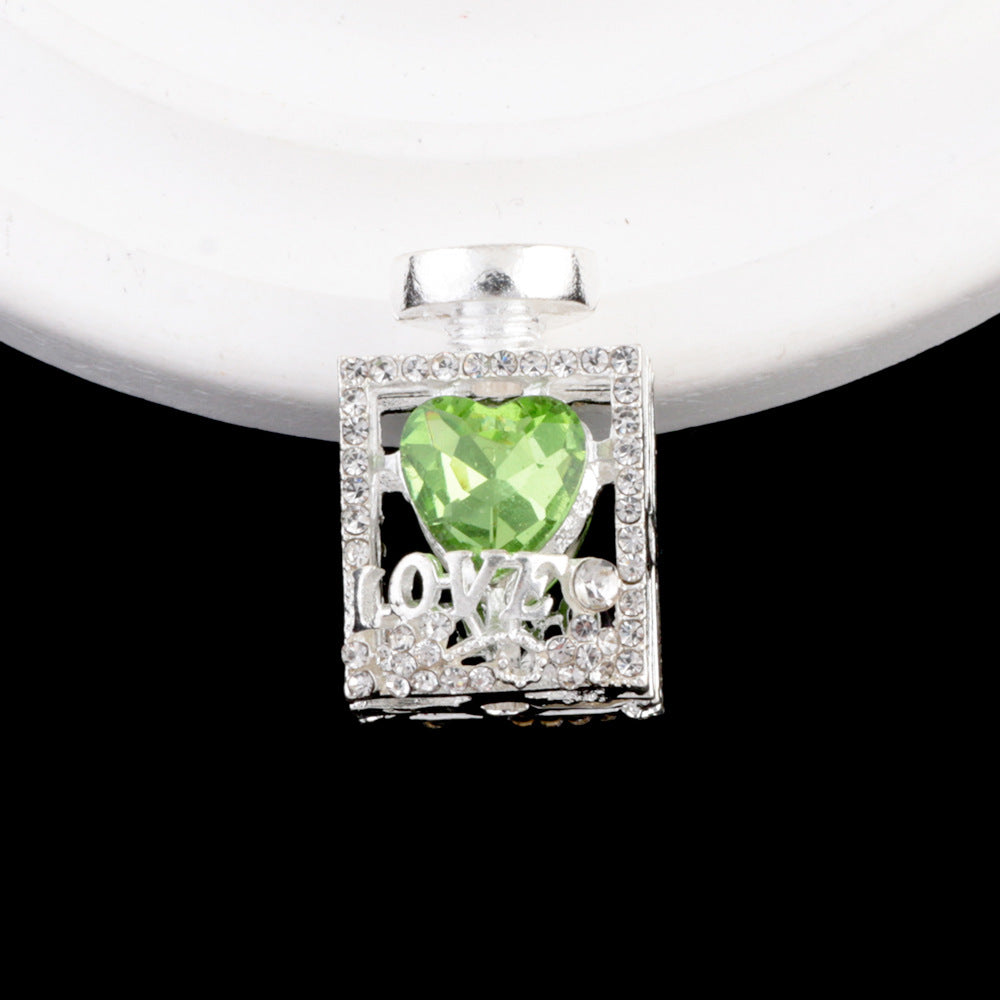 Kimhatter Mini Perfume Bottle Alloy Charm Bead with Straight Hole
