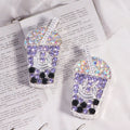 ouble-Sided Milk Tea Alloy Beads with Straight Hole