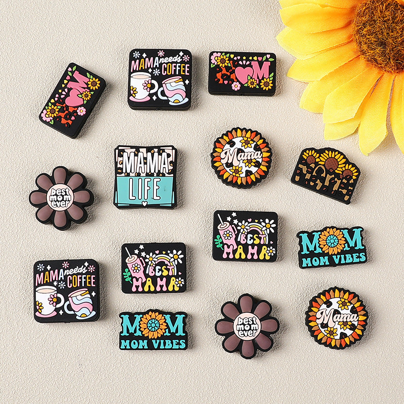 MAMA themed silicone focal beads
