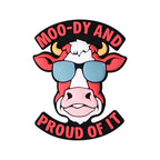 Cow themed, inscription, poop angel, silicone focal beads - different varieties and style