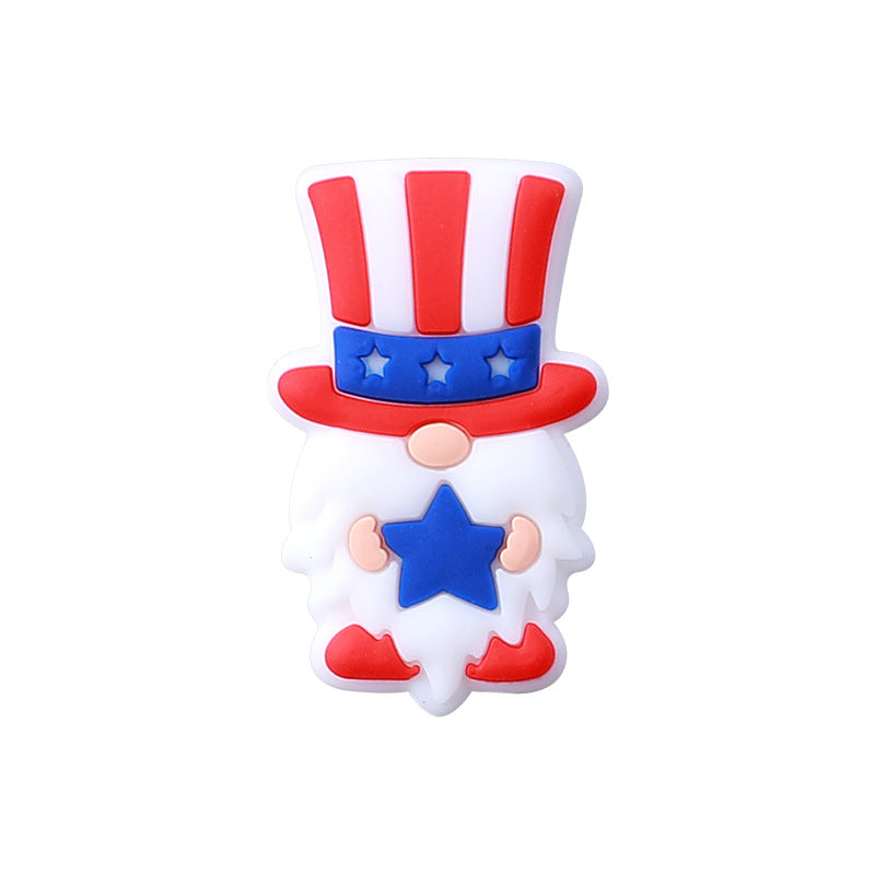 USA Independence day animal themed silicone focal beads