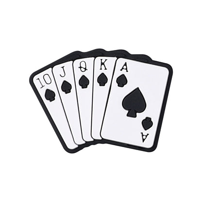 Cartoon lucky card silicone focal beads